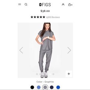 EUC GRAPHITE FIGS SCRUB SET